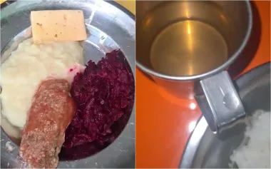 "Как в тюрьме": украинка показала, чем кормят детей в школе (фото, видео)