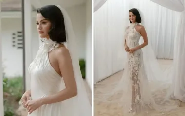 Три весільні сукні Селени Гомес від Ralph Lauren: як виглядала зірка на святі