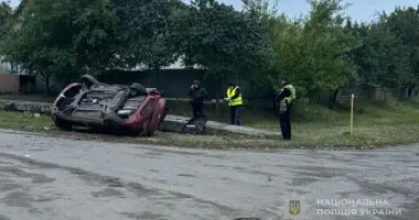 На Сумщині Hyundai врізався в бетонні плити та перекинувся: один загиблий і троє постраждалих