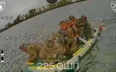 They didn’t make it: in Sumy region, drone hit boat with Russians during crossing. VIDEO