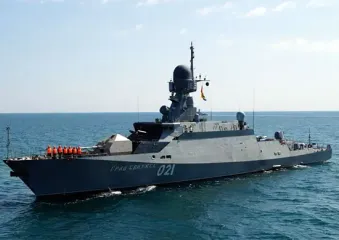 Ukrainian soldiers hit Russian missile ship "Buyan-M"