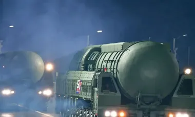 Threatening the US. Kim Jong-un flaunted a new intercontinental missile at the parade