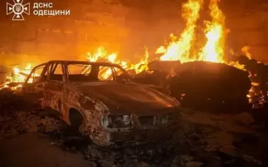 Russian attack on Odesa region: large-scale fire and damaged infrastructure, one person injured (updated). VIDEO&PHOTOS