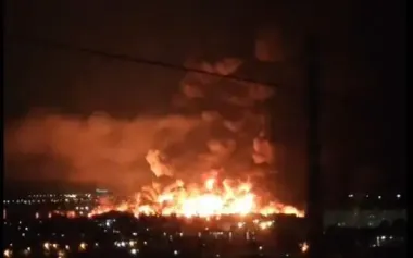 Ukrainian Armed Forces strikes on occupied Crimea: fire continues at oil depot in Feodosia. PHOTO
