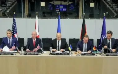 Shmyhal sums up Ramstein results: $422M for PURL initiative, $715M for UAV, EW, and interceptor drone procurement, five new military aid packages