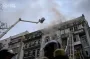 Огонь гуляет по этажам: в Киеве всю ночь и утро горит жилой дом на Печерске (фото, видео)