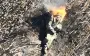 Ukrainian drone sets backpack on fire - occupier burned alive. VIDEO