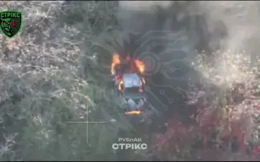 Ukrainian-made kamikaze drones destroy enemy vehicle and radar antenna. VIDEO