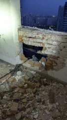 Ночная атака на Киев: обломок дрона повредил дом Стефанишиной (фото)