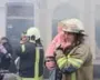 Ukraine kindergarten among civilian sites hit by Russian drone and missile strikes – video