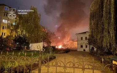 Consequences of night attack by UAVs on Kyiv: 8 people injured, fires broke out. PHOTOS