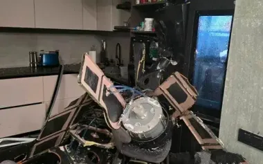 Two UAVs flew into apartment buildings in Kyiv and did not detonate - National Police. PHOTOS