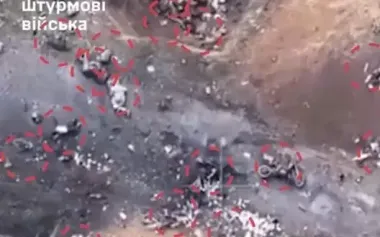 Bodies of eliminated occupiers in one of combat zones near Pokrovsk. VIDEO