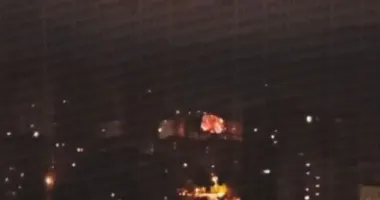 Момент атаки БпЛА на киевскую многоэтажку попал на видео