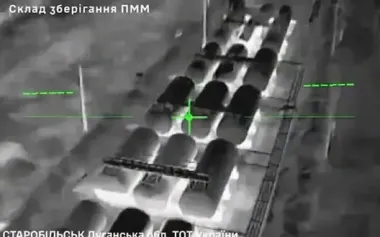 Occupiers’ frontline fuel depot and oil depot in occupied Luhansk region hit, - SOF. VIDEO