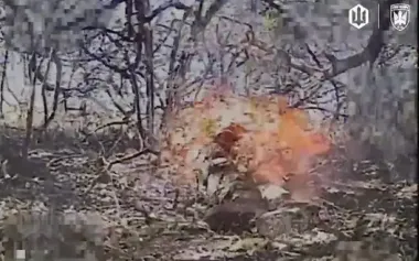 Laid down to rest and set ablaze: Madyar’s Birds drone strikes occupier. VIDEO