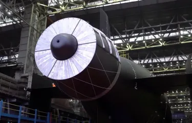 В России спустили на воду новый атомный крейсер: может стать носителем "Посейдонов" (видео)