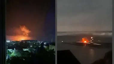В российском Туапсе беспилотники поразили порт: пылает нефтяной терминал (фото, видео)