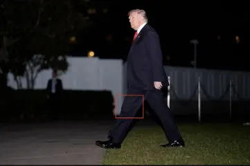 Новые фото Трампа содержат странные очертания: президент США может носить мешочек для мочи, — СМИ (фото)