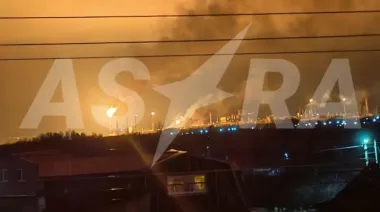 Drones strike two oil facilities in Russia's Kstovo – video