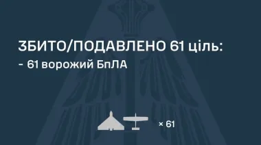 Сили ППО знешкодили понад 60 безпілотників, є влучання на 7 локаціях