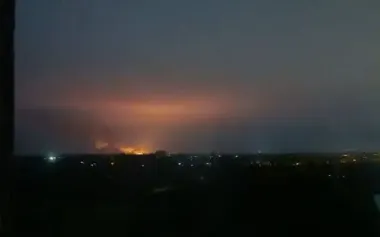Explosions rock occupied Donetsk: ammunition depot reportedly on fire. VIDEO&PHOTOS
