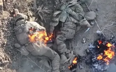 Elimination of enemy assault group by drones. VIDEO