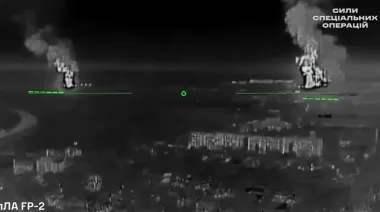 Ukraine's Special Operations Forces show destruction of Russian oil depots in temporarily occupied Crimea – video