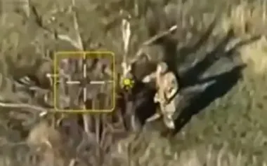 Lucky occupier: Russian managed to escape after four UAV strikes nearby and one direct hit. VIDEO