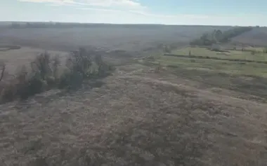Fields near Pokrovsk densely covered with fibre optic cables from drones. VIDEO