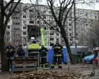 Dnipro residents rescued from tower block after fatal Russian drone strike - video