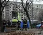 Dnipro residents rescued from tower block after fatal Russian drone strike - video