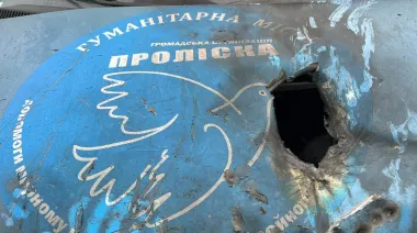 В Константиновке россияне атаковали дроном авто гуманитарной миссии с иностранными журналистами