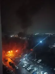 Российский Орел атаковали ракеты "Фламинго": небо над городом пылает от обломков, — соцсети (видео)