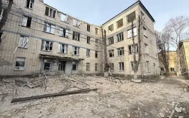 Massive attack by the Russian Federation on Kyiv: Institute of Otolaryngology and Consultative and Diagnostic Centre damaged, - Ministry of Health. PHOTOS