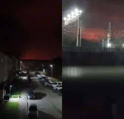 Самарскую область РФ атаковали дроны: пылает крупный НПЗ, в сети пишут об ударе по подстанции (фото, видео)