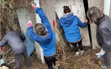 Женщина купила дом и наткнулась в саду на загадочную дверь: за ней была странная находка (видео)