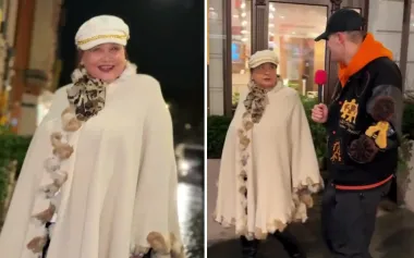 Николас Карма разорвал сеть, показав наряд профессорши в пончо (фото)