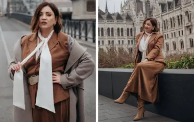 Юбка плиссе и замшевые сапоги: как Цыбульская создала идеальный осенний "лук"