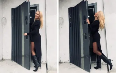 Чорна сукня та високі чоботи: Лілія Ребрик вразила стильним total black look