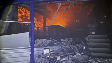 Enemy attacks suburban depot in Dnipro for second time during full-scale war