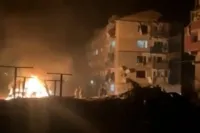 Devastation in the Kharkiv region following Russia’s deadly strike that killed three