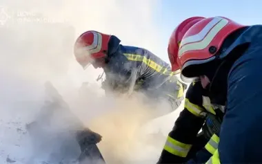 Russian attack on Prykarpattia: fire at critical infrastructure facility extinguished. PHOTOS