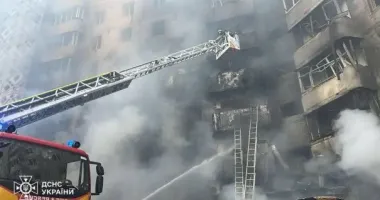 Появилось видео российской атаки по Тернополю