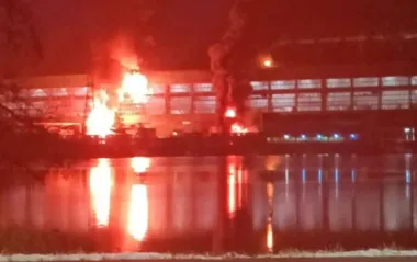 Под Москвой горит Шатурская ГРЭС после атаки дронов — видео