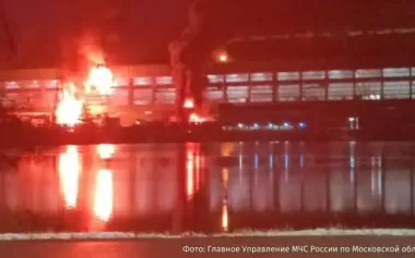 Three transformers on fire at Shaturskaya GRES in Moscow region after overnight drone attack. PHOTO