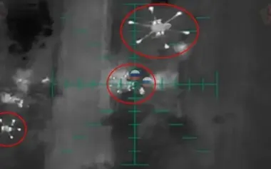 Ukrainian Vampire drone swarm eliminates Russian assault group near Huliaipole. VIDEO