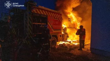 Russia attacks Sumy, causing power outages and destroying fire engine – photos