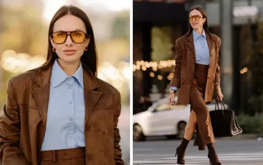 Як виглядає трендовий костюм у наймоднішому кольорі сезону: приклад від Христини Горняк