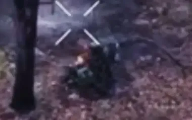 Russian soldier searches wounded comrade and leaves him to die: aerial reconnaissance footage from 63rd SMB. VIDEO